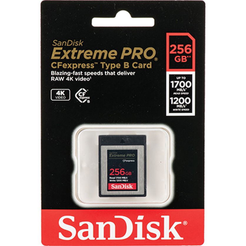 SanDisk Extreme Pro CFexpress Card Type B 256GB 1700 MB/S