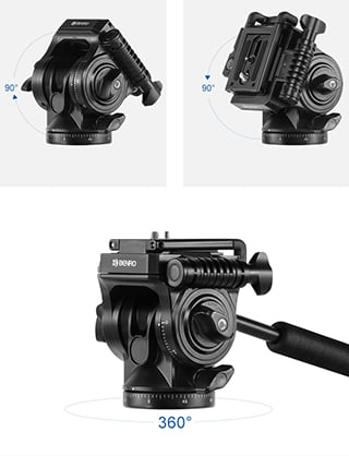 1020265_B.jpg - Benro A1883F+BV3H Video Tripod Kit - Thumbnail 2