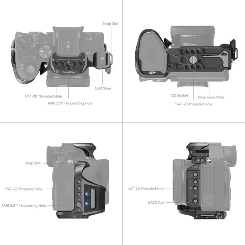 1021735_B.jpg - SmallRig Rhinoceros Cage Kit for Sony a7R V, a7 IV  &amp;  a7S III 4308