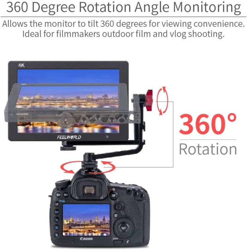 1021925_B.jpg - Feelworld Universal Dual L Bracket for DSLR, Field Monitors, and Gimbals - Thumbnail 2