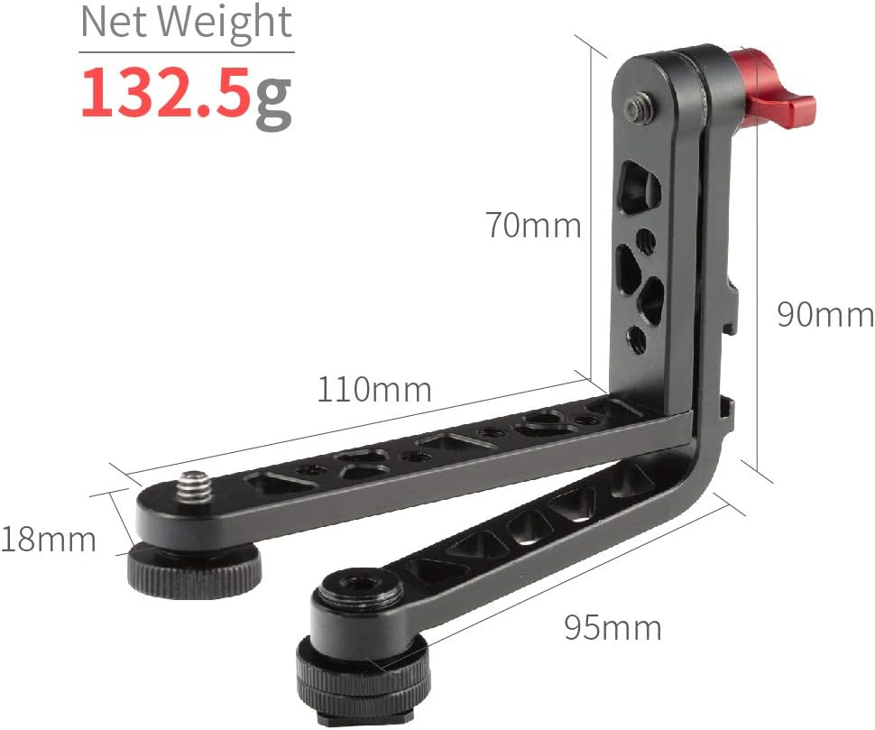 1021925_C.jpg - Feelworld Universal Dual L Bracket for DSLR, Field Monitors, and Gimbals - Image 3
