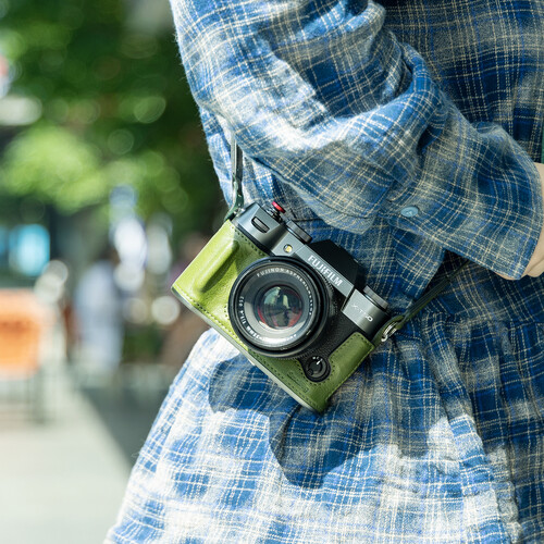 1023235_C.jpg - SmallRig Leather Half Case Kit for FUJIFILM X-T50 (Green) 4711 - Image 3