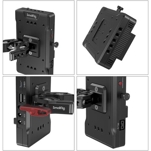 1023245_A.jpg - SmallRig V-Mount Battery Adapter Plate with Crab-Shaped Clamp 3202B - Thumbnail 1