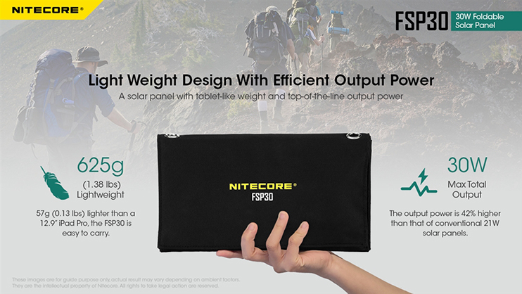 1023435_A.jpg - Nitecore FSP30 30W Foldable Solar Panel - Thumbnail 1