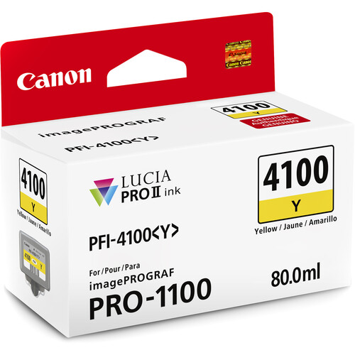 Canon PFI-4100 Yellow Pigment Ink Tank (80mL) - Best Available Image