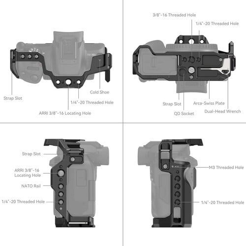 1024205_A.jpg - SmallRig Full Camera Cage for Canon EOS R50 4214 - Image 1