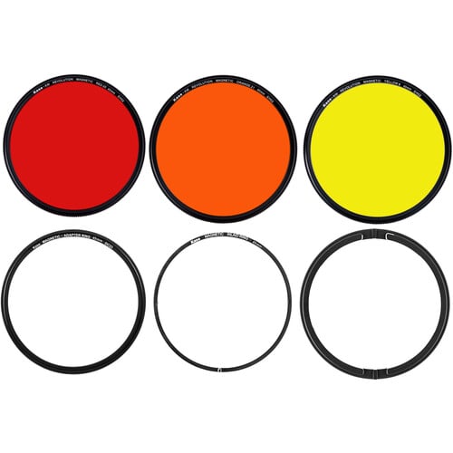 1024305_A.jpg - Kase Revolution Black and White 3-in-1 Filter Kit (Yellow, Orange, Red, 49mm) - Thumbnail 1