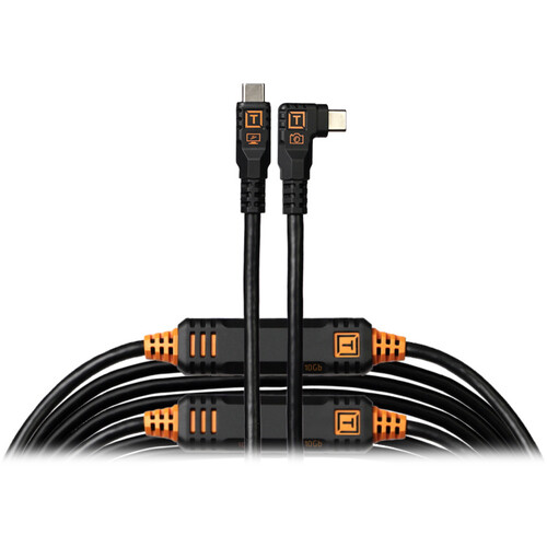 Tether Tools TetherPro Optima USB-C Cable 9.4m Non-Reflective Black Right-Angle