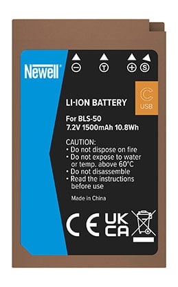 1024635_B.jpg - Newell BLS-50 USB-C Battery for OM SYSTEM Olympus Cameras - Thumbnail 2
