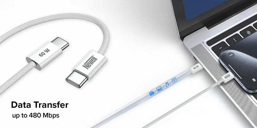 1024645_B.jpg - Newell USB-C to USB-C 60W cable 2m White - Image 2