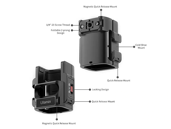 1024825_B.jpg - Ulanzi PK-06 Expansion Adapter for DJI Osmo Pocket 3 - Image 2