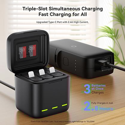 Best image for Telesin Retractable Charging Box for GoPro Hero 13