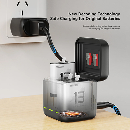 1024835_A.jpg - Telesin Retractable Charging Box for GoPro Hero 13 - Image 1
