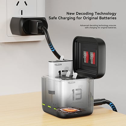 1024835_A.jpg - Telesin Retractable Charging Box for GoPro Hero 13 - Image 1