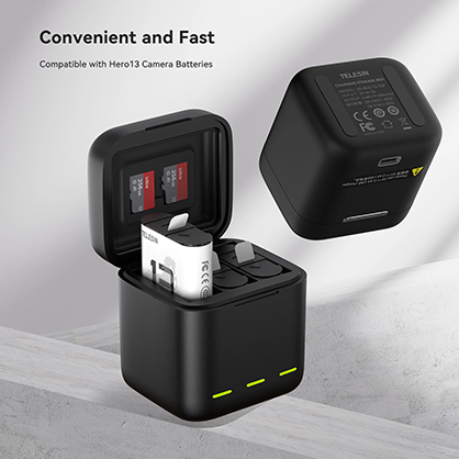 1024835_E.jpg - Telesin Retractable Charging Box for GoPro Hero 13 - Image 5