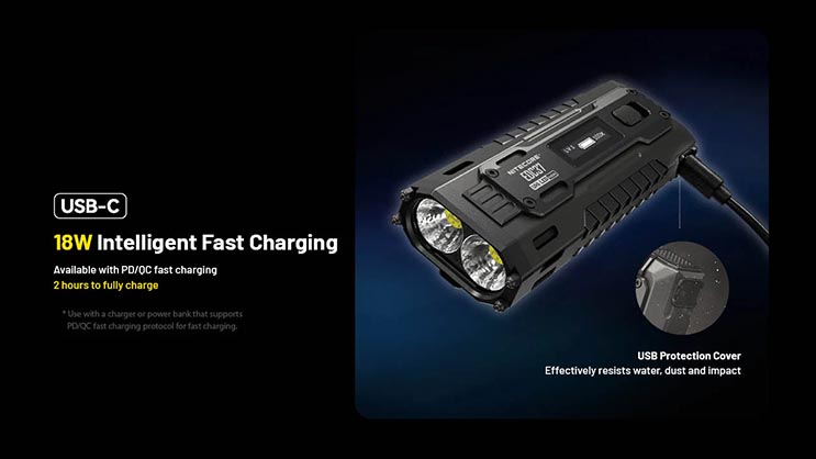 1025025_E.jpg - Nitecore EDC37 8000 Lumen USB-C Rechargeable Flat EDC Flashlight - Image 5