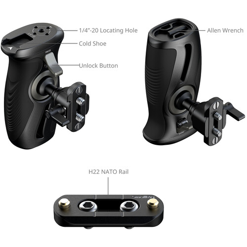 1025215_A.jpg - SmallRig Rotating Side Handle with NATO Clamp 5160 - Image 1
