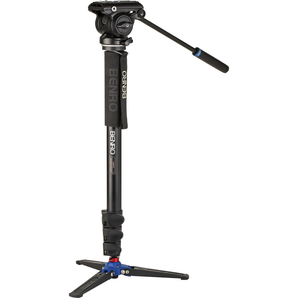 Benro Classic Video Monopod with S4 Pro Flat Base Fluid Video Head - Best Available Image