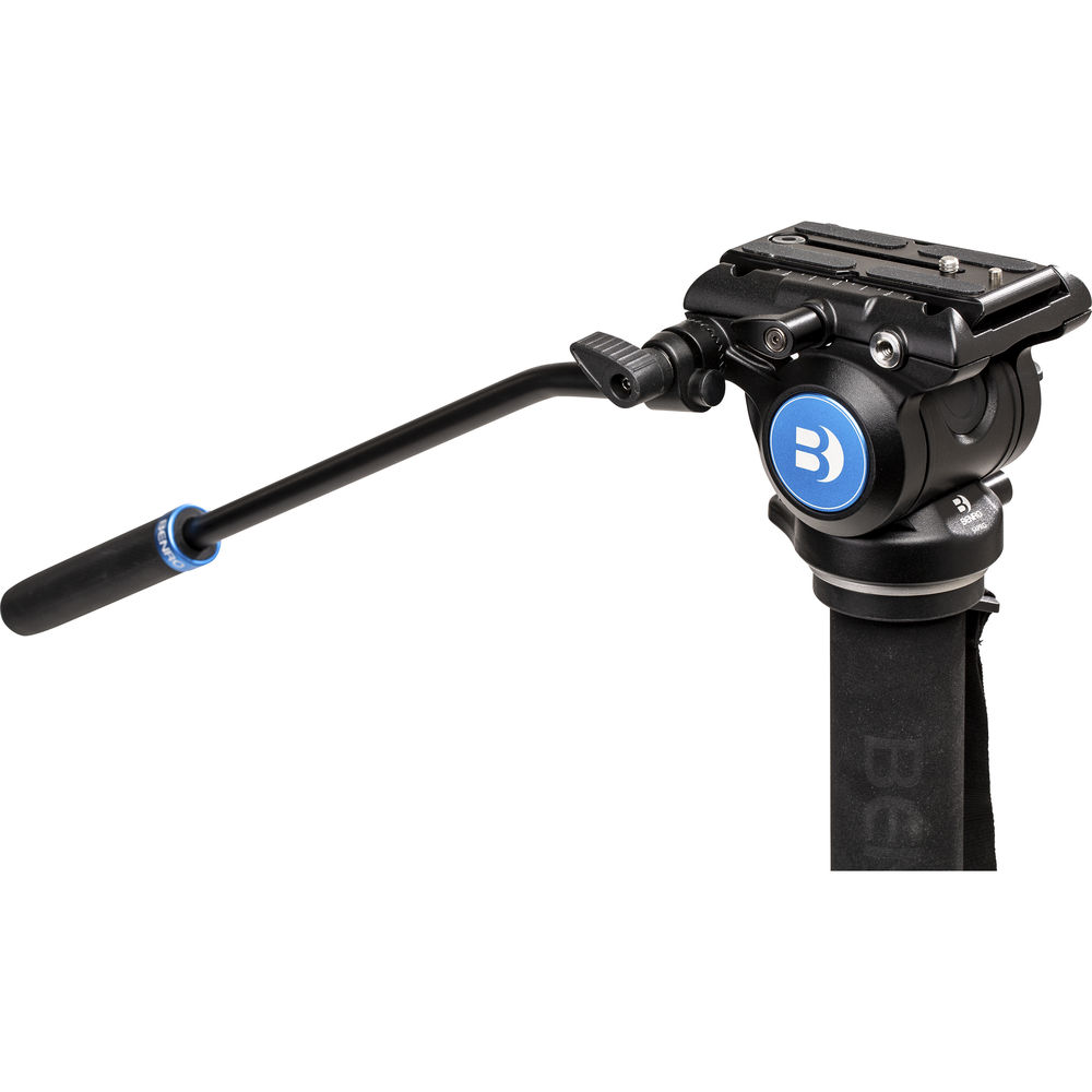 1025985_A.jpg - Benro Classic Video Monopod with S4 Pro Flat Base Fluid Video Head - Image 1