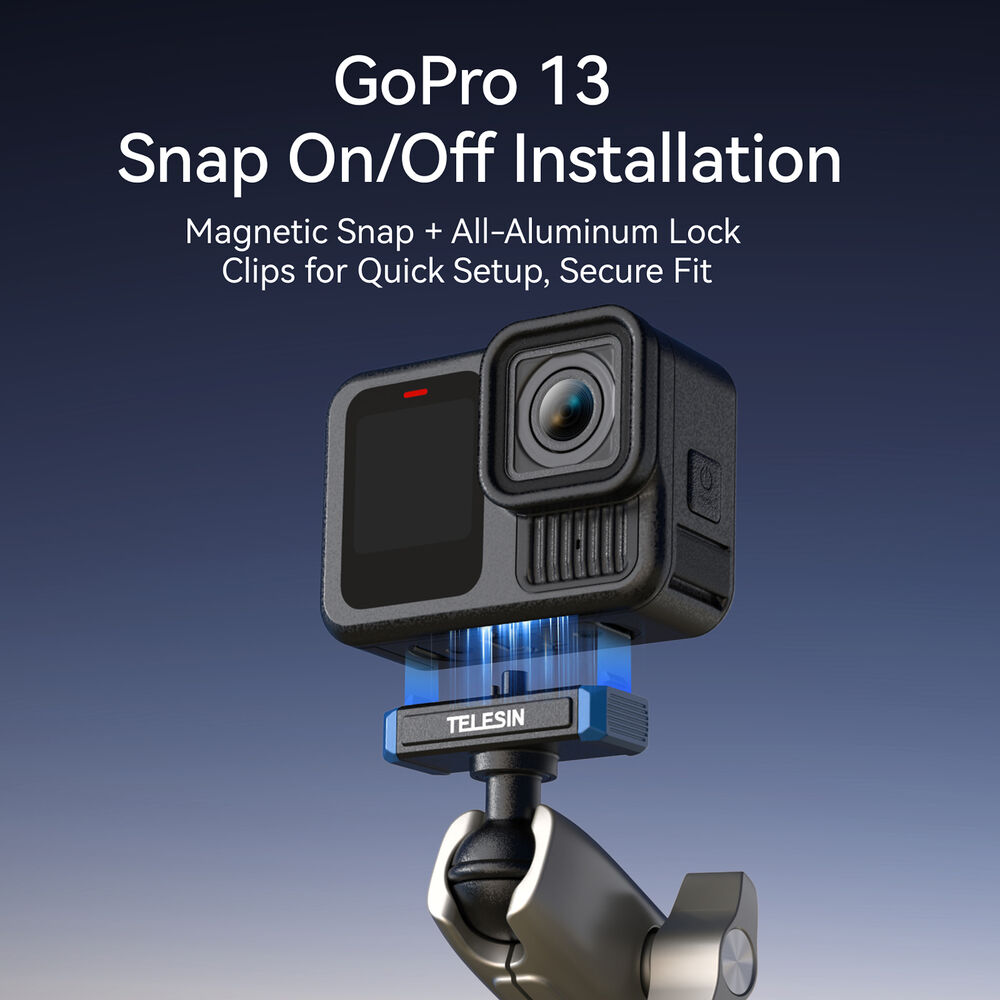 1026125_B.jpg - Telesin Universal Tube Clamp Mount for GoPro HERO13 Black - Image 2