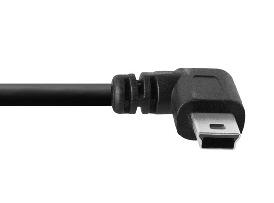 1010316_A.jpg - TetherPro Mini B USB Left Angle Cable Adapter (1ft./30cm)