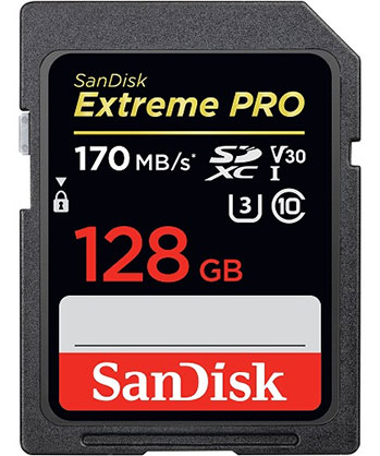 SandiskEXTREME PRO SDXC 128GB 170MB/S