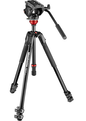 1015286_A.jpg - Manfrotto 500 Fluid Video Head with 190X Video Aluminum Tripod  &amp;  Leveling Column