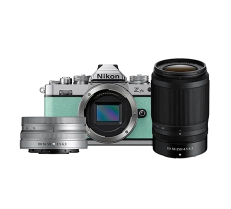 Nikon Z fc Mint Green NIKKOR 16-50MM VR + 50-250MM Twin Kit - Best Available Image