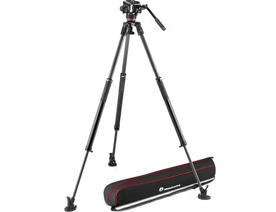 Manfrotto 540X Fluid Vidoe Head and 635 Fast Single Carbon Tripod - Best Available Image