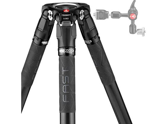 1020016_C.jpg - Manfrotto 540X Fluid Vidoe Head and 635 Fast Single Carbon Tripod - Thumbnail 3