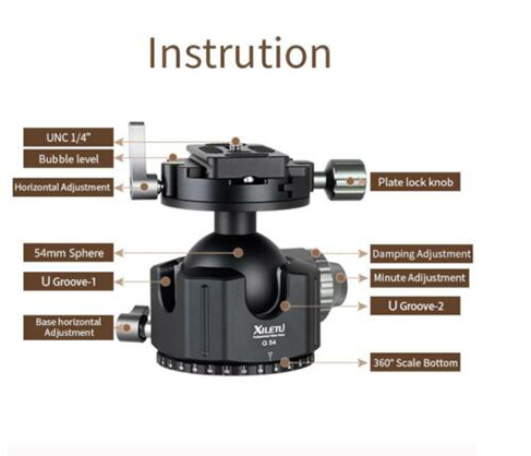 1020196_A.jpg - XILETU G54 Panorama 360 Ballhead - Image 1