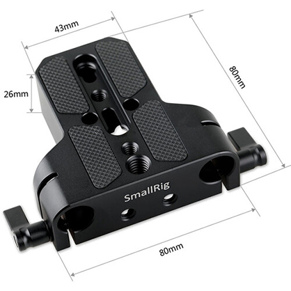 1021336_B.jpg - SmallRig Baseplate with Dual 15mm Rod Clamp 1674 - Image 2