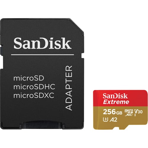 Best image for SanDisk 256GB Extreme UHS-I microSDXC Memory Card with SD Adapter