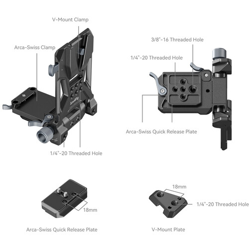 1021926_B.jpg - SmallRig Compact V-Mount Battery Mounting System 4064 - Image 2