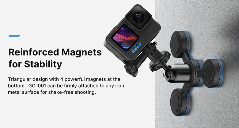 1023056_A.jpg - Ulanzi GO-001 Magnetic Mount for Action Cameras - Thumbnail 1