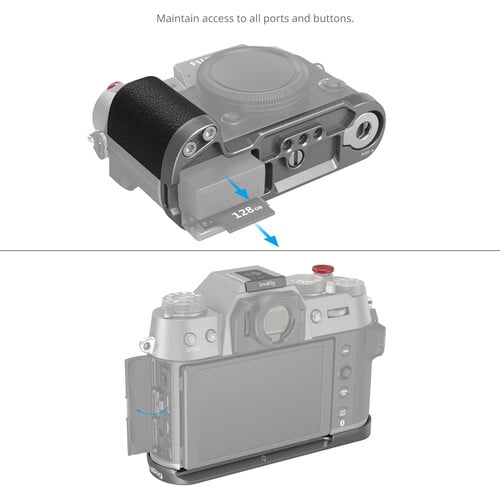 1023236_C.jpg - SmallRig Silicone L-Shape Grip for FUJIFILM X-T50 (Charcoal Silver) 4712 - Image 3