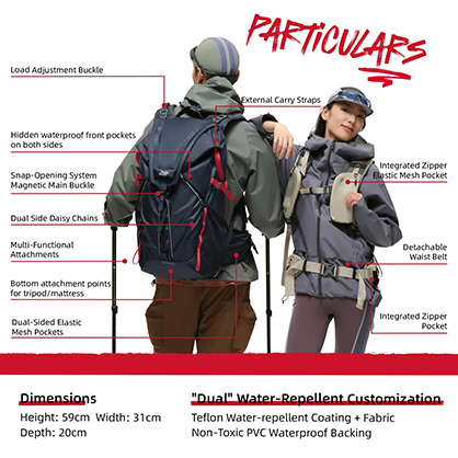 1023816_A.jpg - VSGO Pocket Ranger Backpack Off-White Green 25L - Image 1