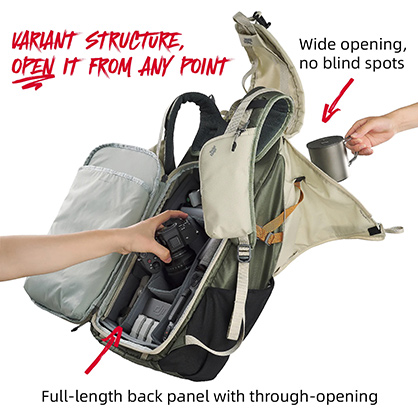 1023816_D.jpg - VSGO Pocket Ranger Backpack Off-White Green 25L - Image 4