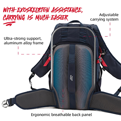 1023816_E.jpg - VSGO Pocket Ranger Backpack Off-White Green 25L - Image 5