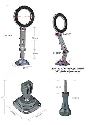 1023826_A.jpg - XILETU QPQ-T38 MagSafe Magnetic Phone Holder Quick Release Plate - Image 1