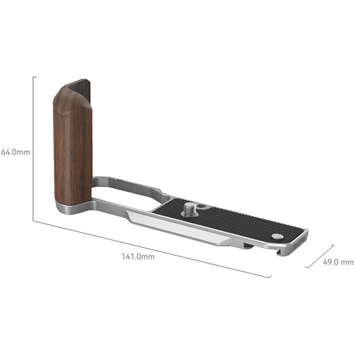 1024066_B.jpg - SmallRig L-Shape Mounting Plate with Wood Grip for Nikon Zfc Brown 4803 - Image 2