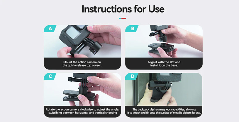 1024186_E.jpg - Telesin Magnetic Backpack Clip (Quick Release Version) - Image 5