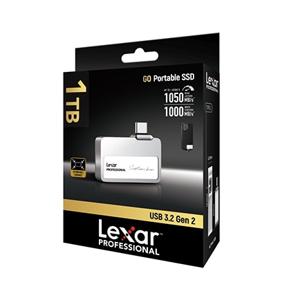 1024786_A.jpg - Lexar SL400 Gen 2 Professional Go Portable SSD 1TB USB-C Silver - Image 1