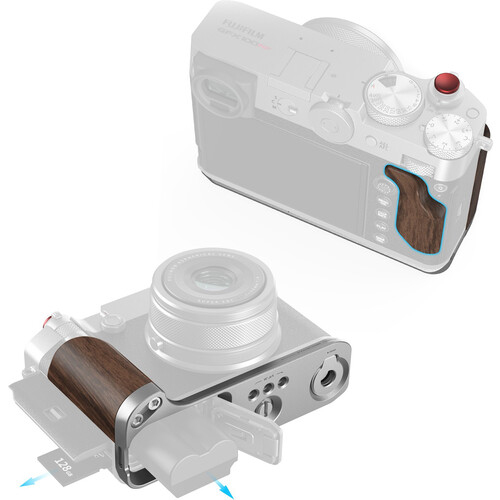 1024946_B.jpg - SmallRig L-Shape Mount Plate with Wooden Handle FUJIFILM GFX100RF (Silver) 5265 - Image 2