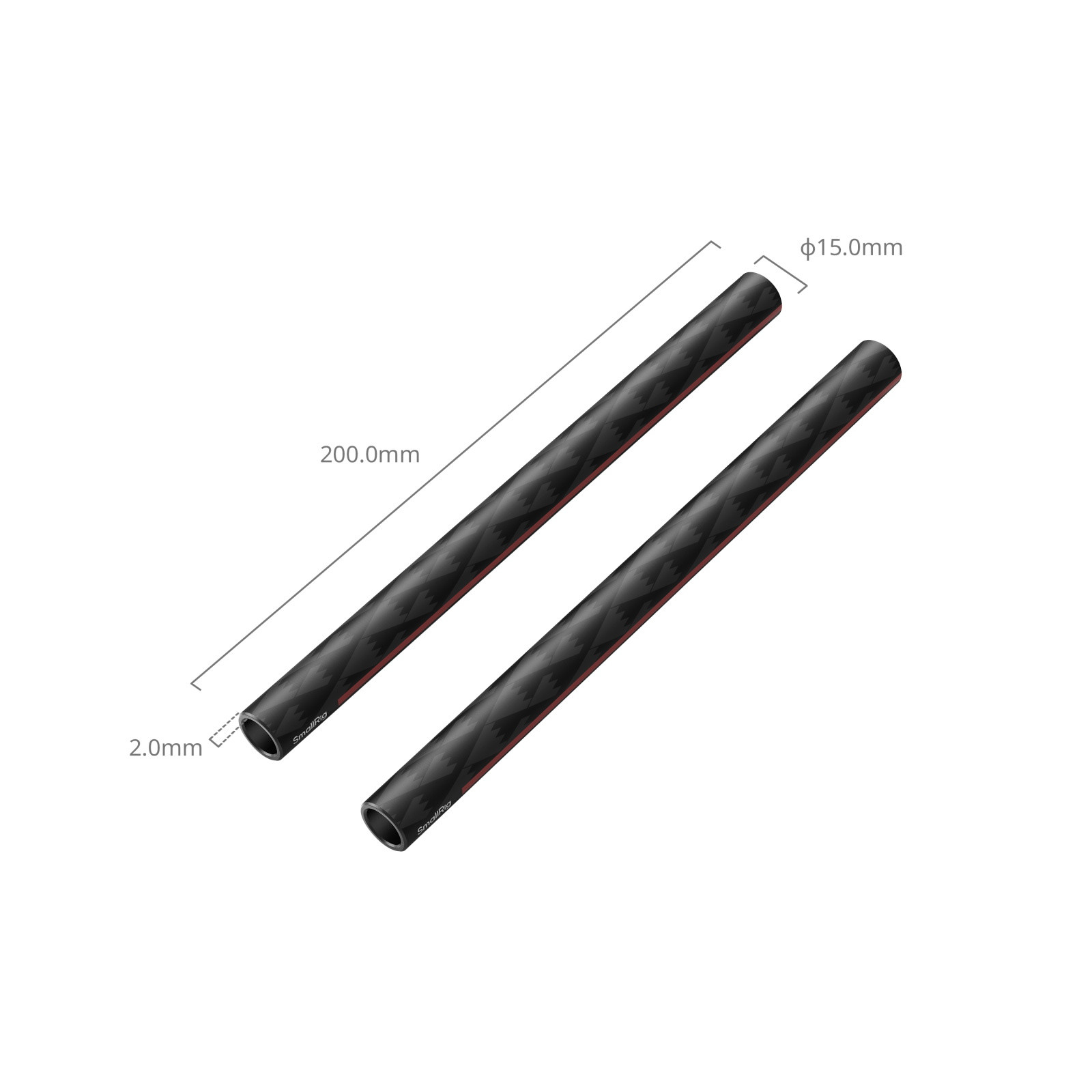 1024956_A.jpg - SmallRig 15mm Carbon Fiber Rods (Pair, 20cm) 5211 - Thumbnail 1