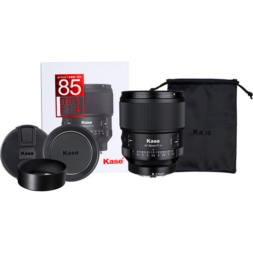 Kase 85mm F1.4 AF Lens - Fujifilm X Mount with magnetic filter