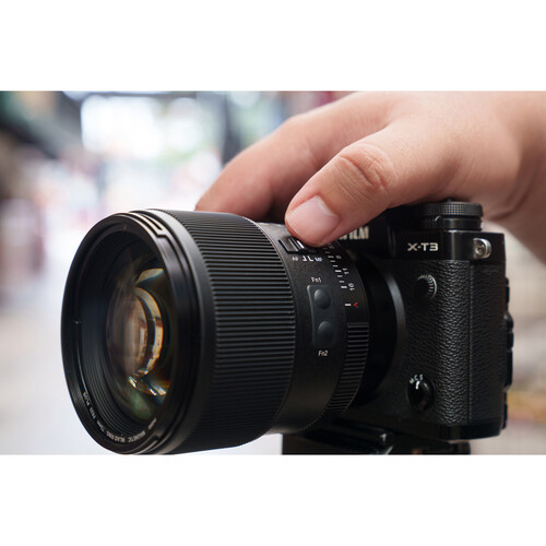 Kase 85mm F1.4 AF Lens - Fujifilm X Mount with magnetic filter