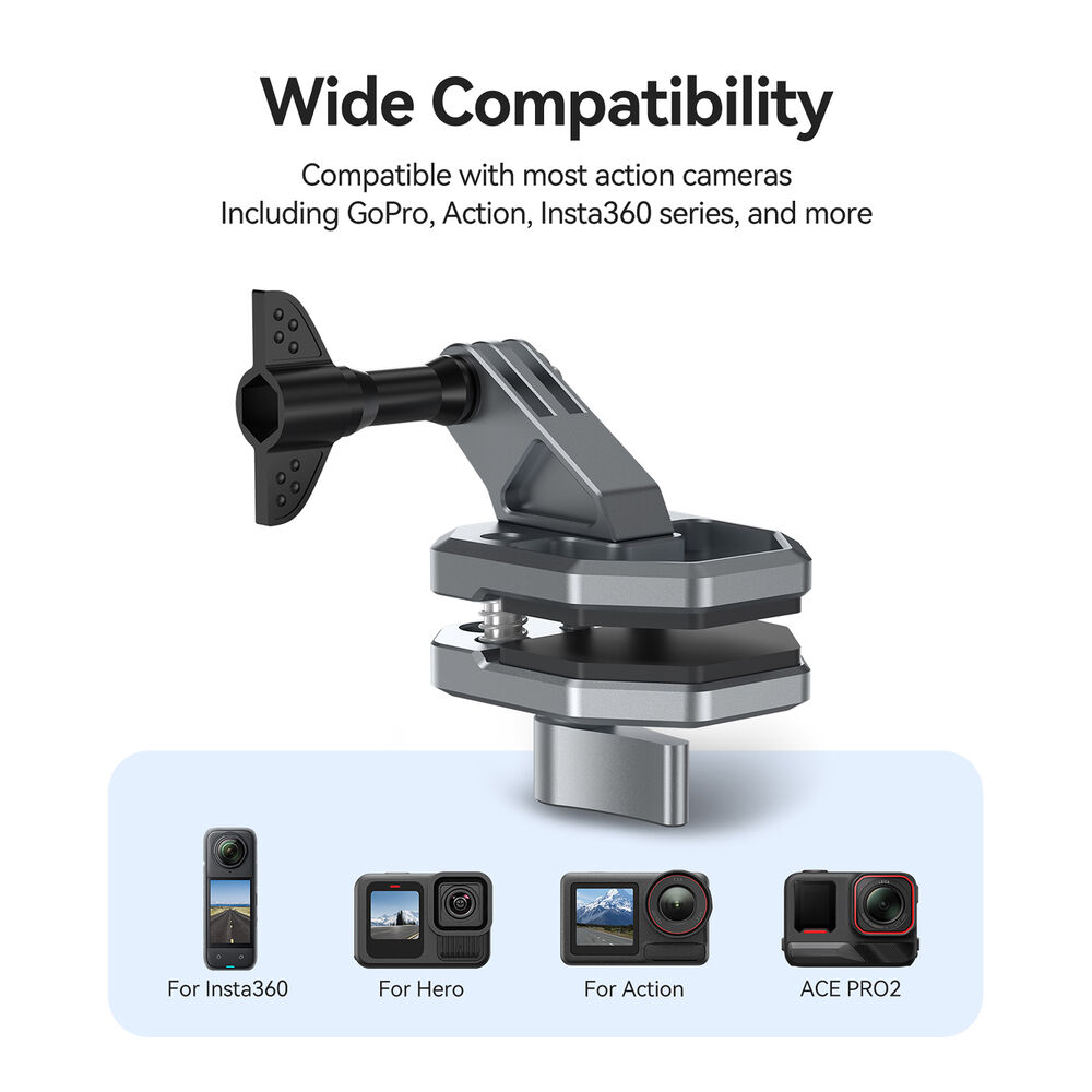 1026126_C.jpg - Telesin Telesin Windshield Clamp Mount Action Cameras DJI GoPro insta360 - Thumbnail 3