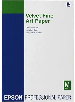 Epson Velvet Fine Art Paper A3+ (20) - Best Available Image