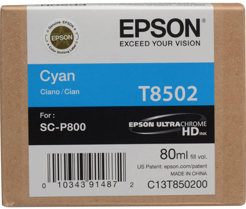 Epson T8502 80ml Cyan Ink SC-P800